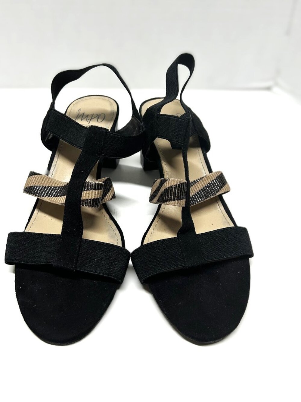 Impo Stretch black heels size 8 ½ M